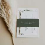 LANA Modern Earth Tone Dark Forest Green Minimal Invitation Belly Band<br><div class="desc">This invitation belly band features a deep forest green coloring and modern minimalist layout. Use this belly band for your bohemian,  winter,  fall,  or modern wedding or event. It pairs perfectly with anything from the rustic bohemian LANA Collection.</div>
