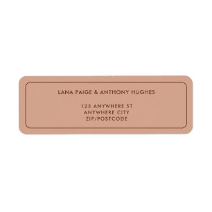 LANA Modern Latté RSVP Return Address Labels