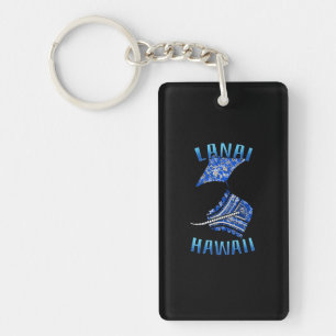 Lanai Hawaii Vacation Tribal Stingray Key Ring