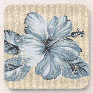 Lanai Hibiscus Hawaiian Cork-backed Coasters
