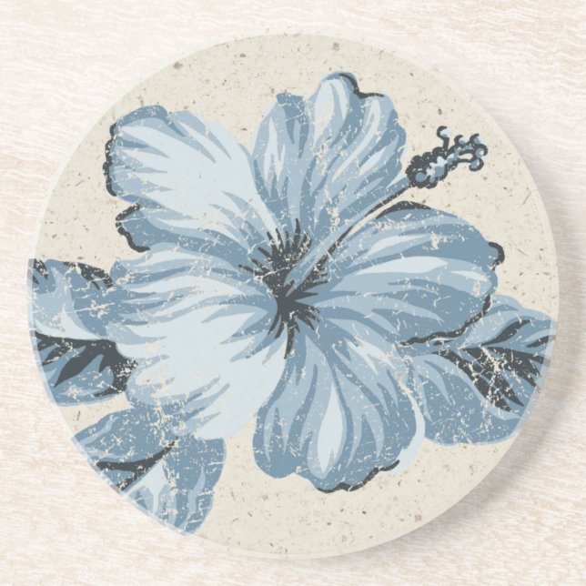 Lanai Hibiscus Hawaiian Tiki Bar Coasters (Front)