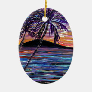 Lanai Sunset Ceramic Ornament