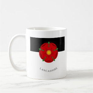 Lancashire Flag Mug - Rose, Coal & Cotton