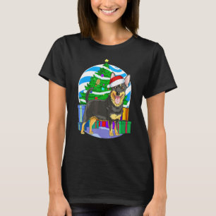 Lancashire Heeler Dog Santa Christmas Tree Decor T-Shirt