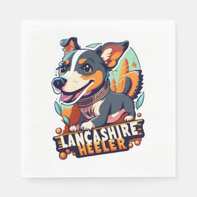 Lancashire Heeler   Napkin (Front)