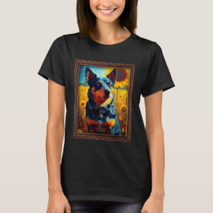 Lancashire Heeler Painting Sunflower Flower Mum Wo T-Shirt