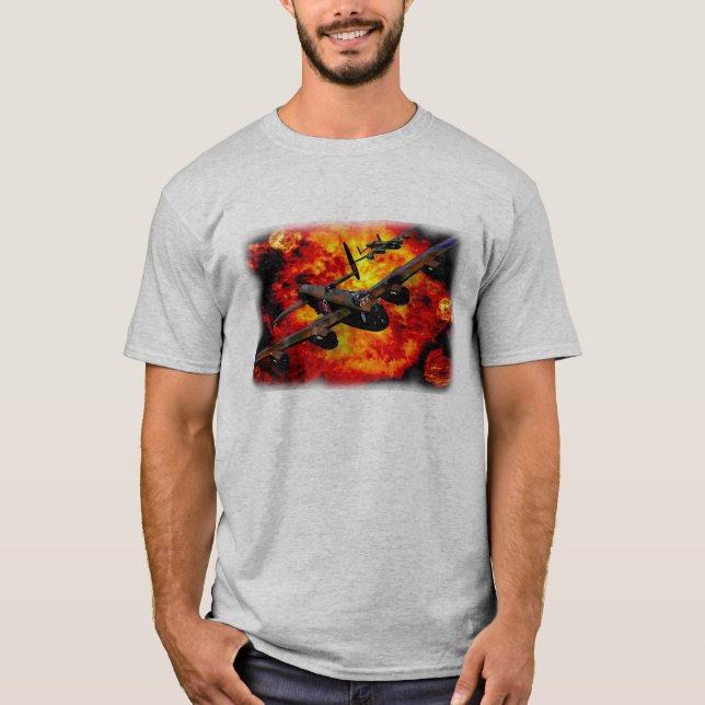 Lancaster Bomber Bombing Run T-Shirt (Front)