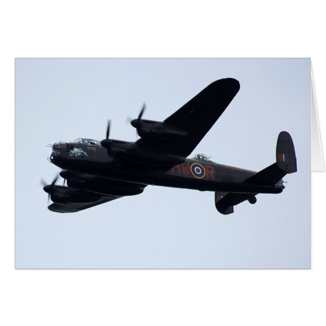 Lancaster Bomber In Flight. (Front Horizontal)