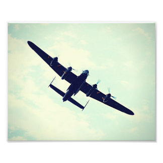 Lancaster Bomber In Flight. Photo Print