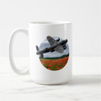 Lancaster Bomber Over A Poppy Field