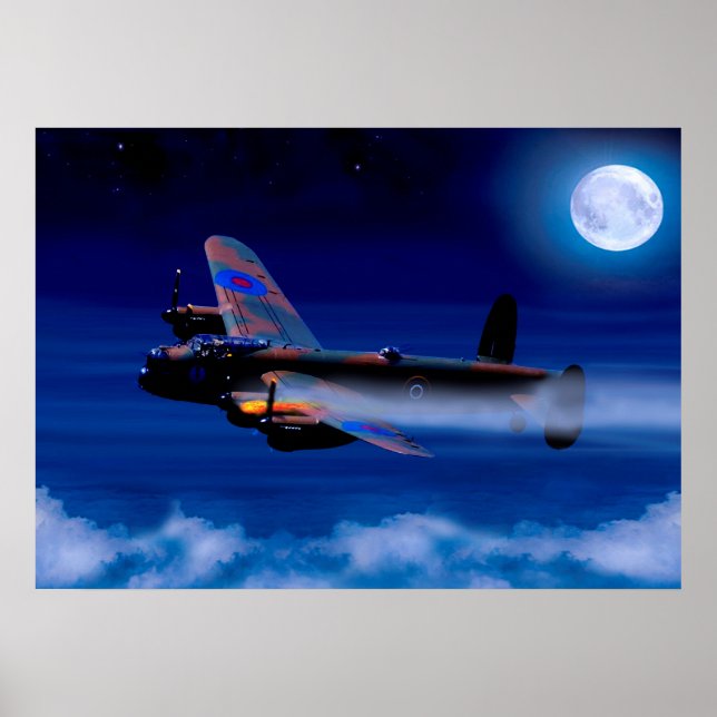 Lancaster Bomber Returning Home Poster (Front)