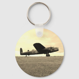 Lancaster Bomber Sepia Tone Key Ring