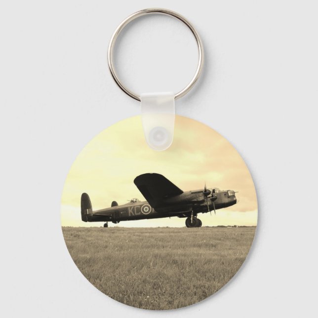 Lancaster Bomber Sepia Tone Key Ring (Front)