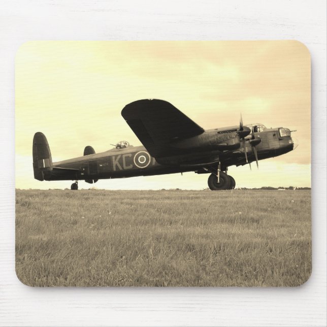 Lancaster Bomber Sepia Tone Mouse Pad (Front)