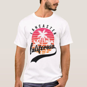 Lancaster, California Retro Sunset Men's T-Shirt