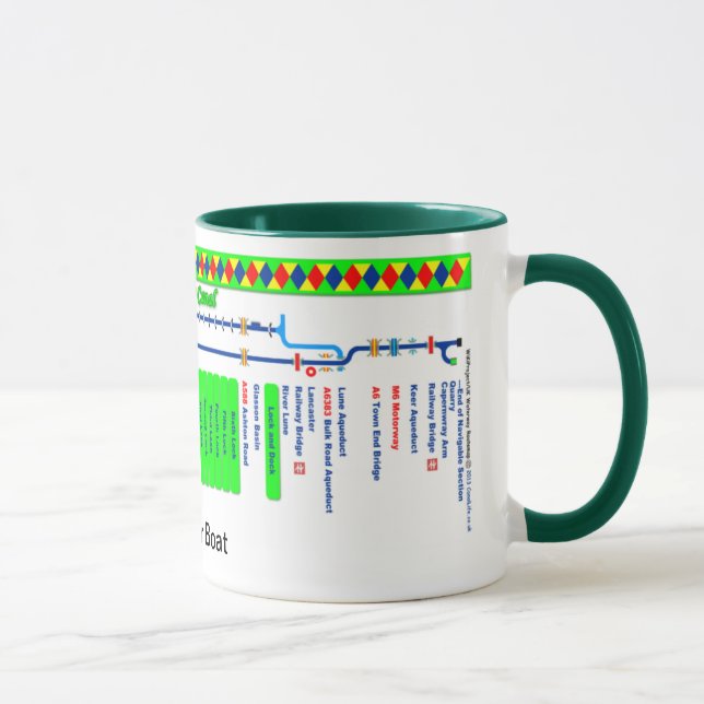 Lancaster Canal Route Map Mug (Right)