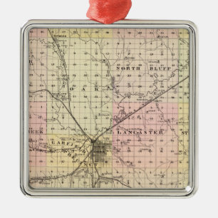 Lancaster County, Nebraska Metal Tree Decoration