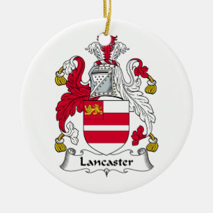 Lancaster Family Crest Ceramic Tree Decoration