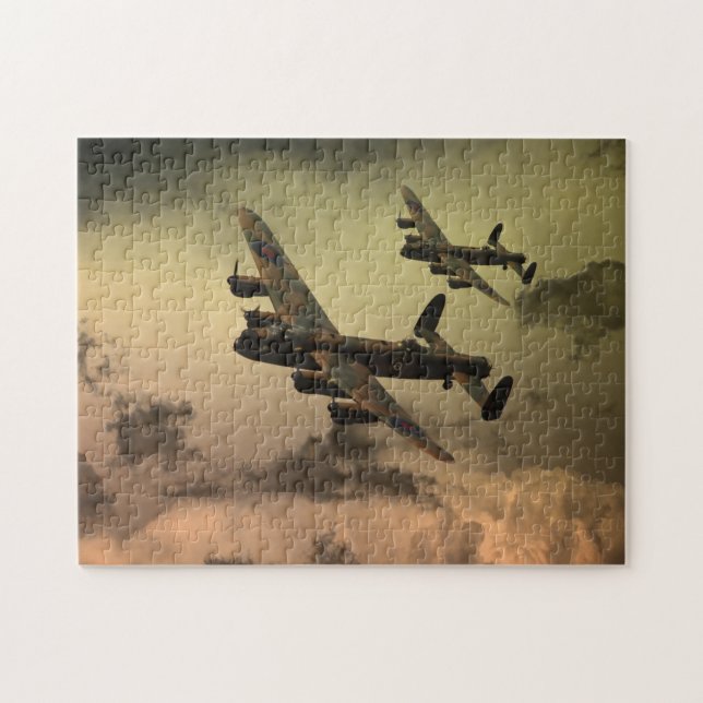 Lancaster Fire In The Sky Jigsaw Puzzle (Horizontal)
