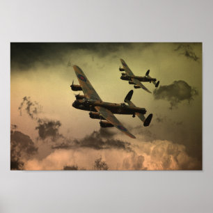 Lancaster Fire In The Sky Poster