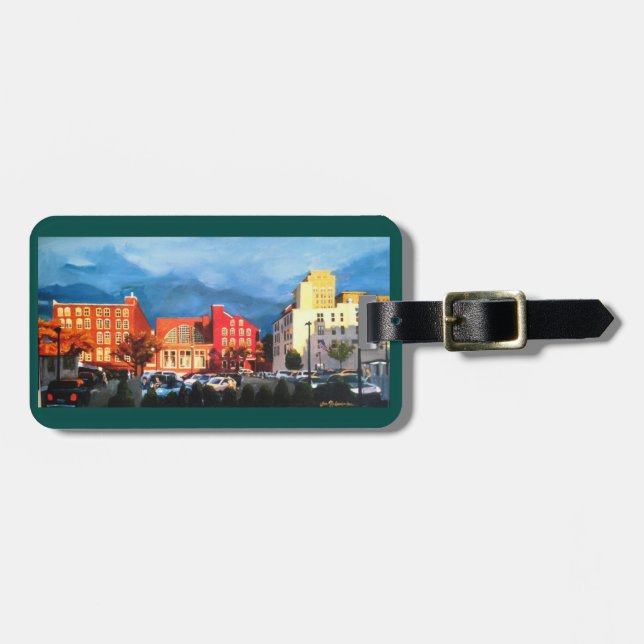 Lancaster Luggage tag purse accessory key chain (Front Horizontal)