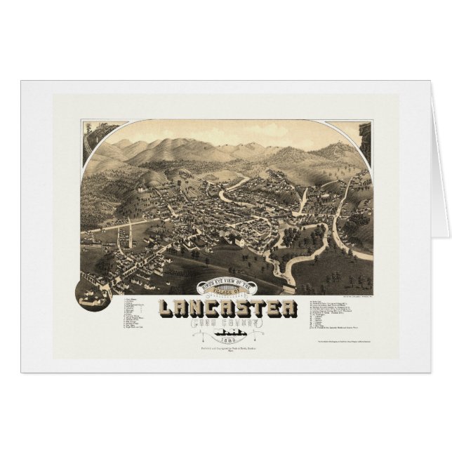 Lancaster, NH Panoramic Map - 1883 (Front Horizontal)