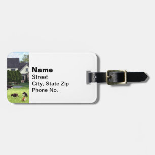 Lancaster PA - Family Farm With Cows in Pasture Luggage Tag