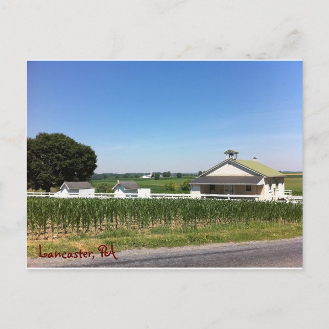 Lancaster, PA One Room Schoolhouse Postcard (Front)