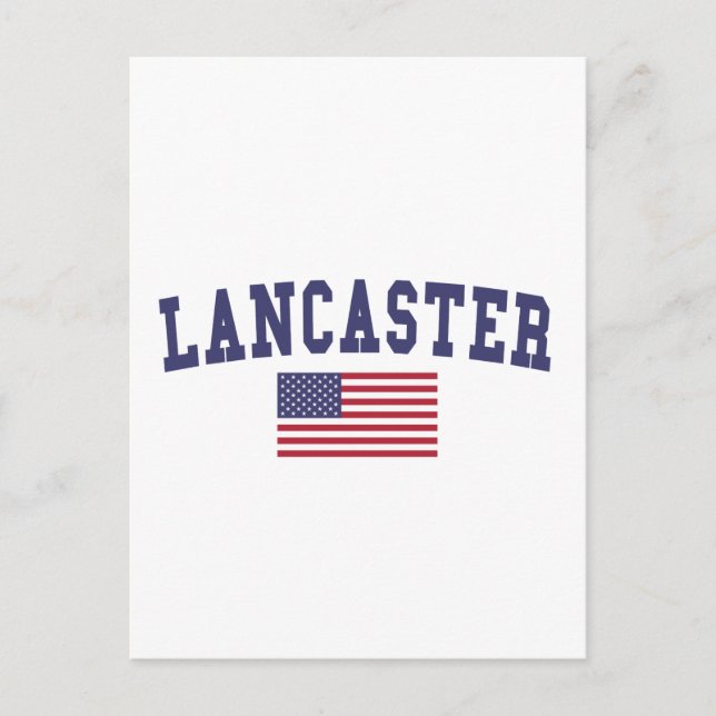 Lancaster PA US Flag Postcard (Front)