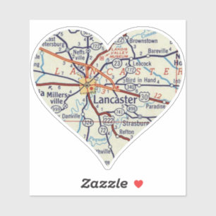 Lancaster PA Vintage Map