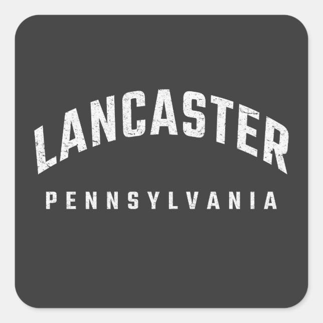 Lancaster Pennsylvania PA Square Sticker (Front)