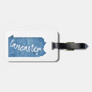 Lancaster Pennsylvania Wood Grain Luggage Tag