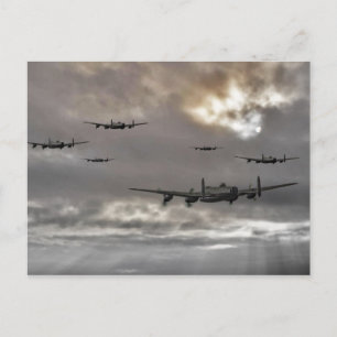 Lancaster Raid Postcard