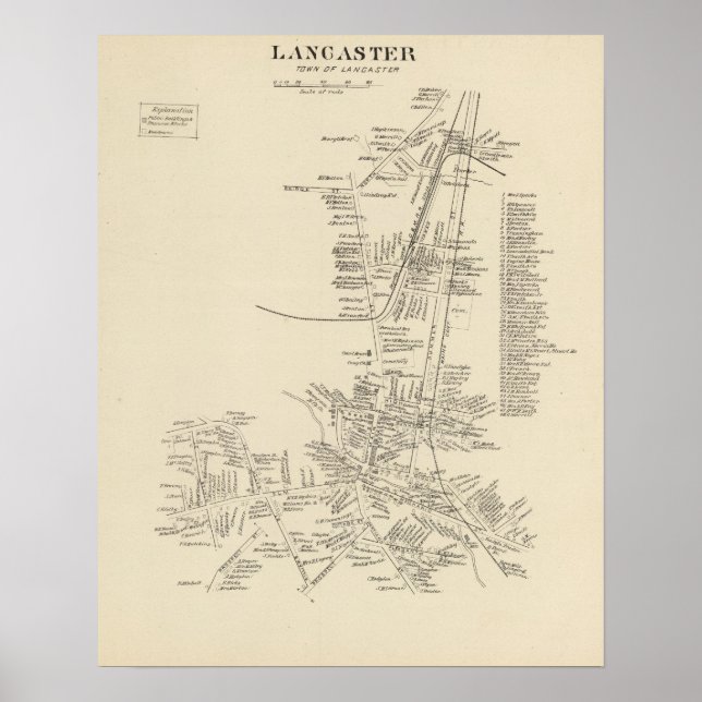 Lancaster, town of Lancaster Poster (Front)