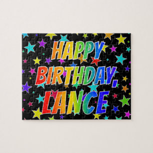 "LANCE" First Name, Fun "HAPPY BIRTHDAY" Jigsaw Puzzle