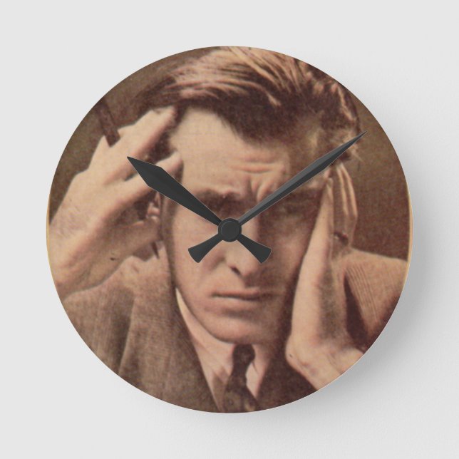 Lance is confused and unhappy round clock (Front)