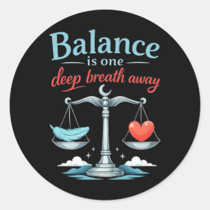 Lance Is One Deep Breath Away Mental Health Design Classic Round Sticker
