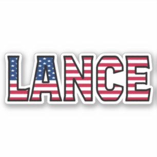 Lance Name Vorname USA Sticker Stickerset