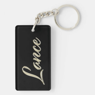 Lance name whitegold key trailer ring