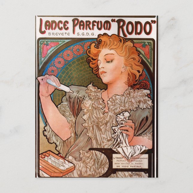 Lance parfum Rodo by Alphonse Mucha Postcard (Front)