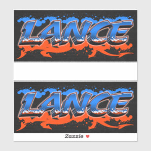 Lance Vorname Name Graffiti Aufkleber Sticker