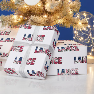 Lance Vorname Name USA US Geschenkpapier Papier Wrapping Paper