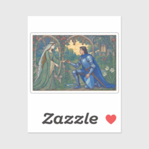 Lancelot and Guinevere in a secret garden