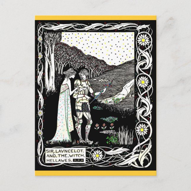 Lancelot and Hellawes the Witch Postcard (Front)