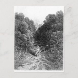 Lancelot approaches the Castle at Astolat Postcard