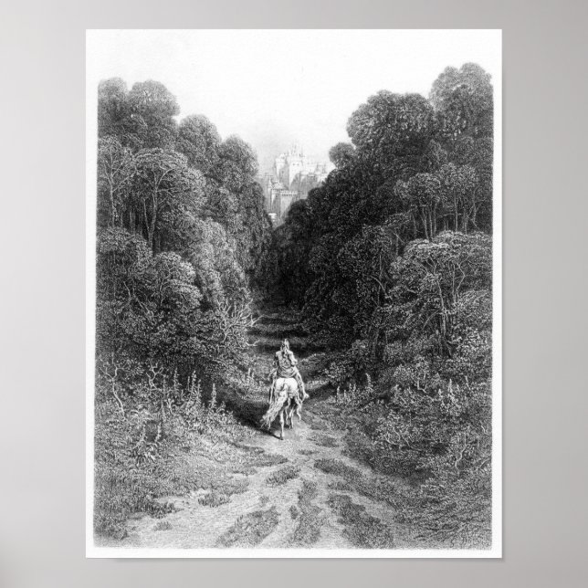 Lancelot approaches the Castle at Astolat Poster (Front)