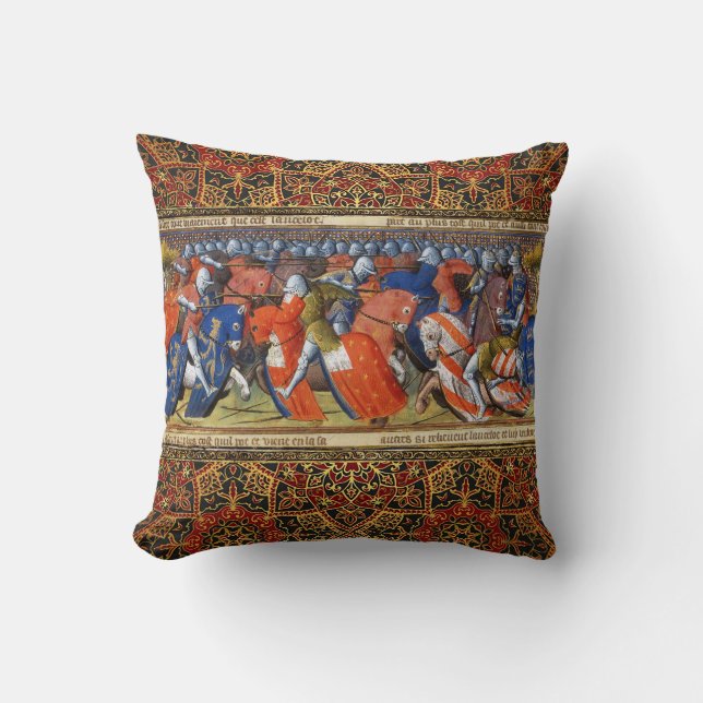 Lancelot of the Lake in the Tournament of Camelot  Cushion (Front)