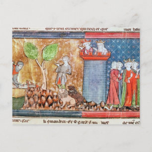 Lancelot proves his love postcard