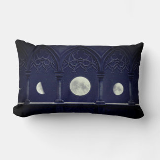 Lancet Window Lookout with Moon Phases Lumbar Cushion