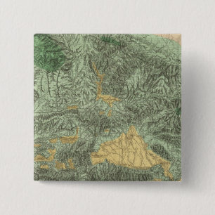 Land Classification Map of California 15 Cm Square Badge